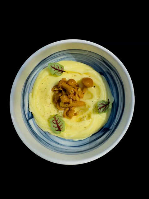 Картофельный мусс, опята